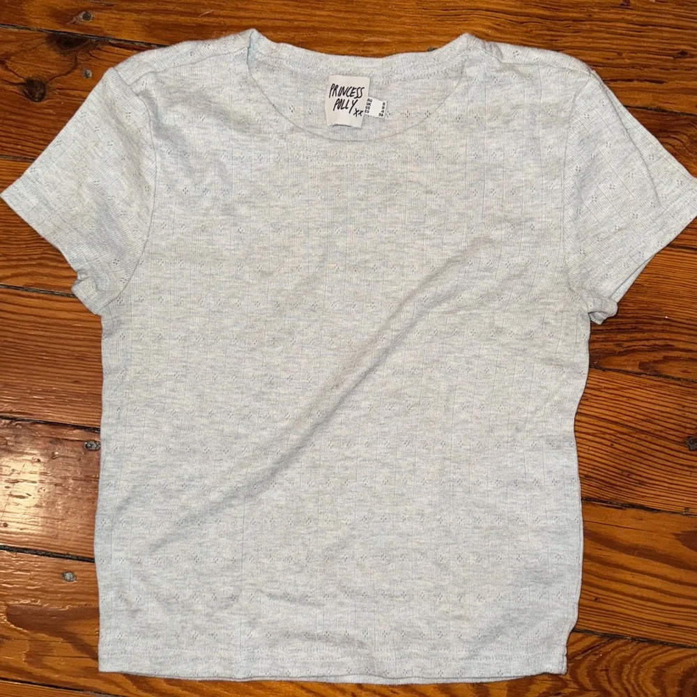 Princess Polly Light Gray Knit Top - Picture 1 of 3